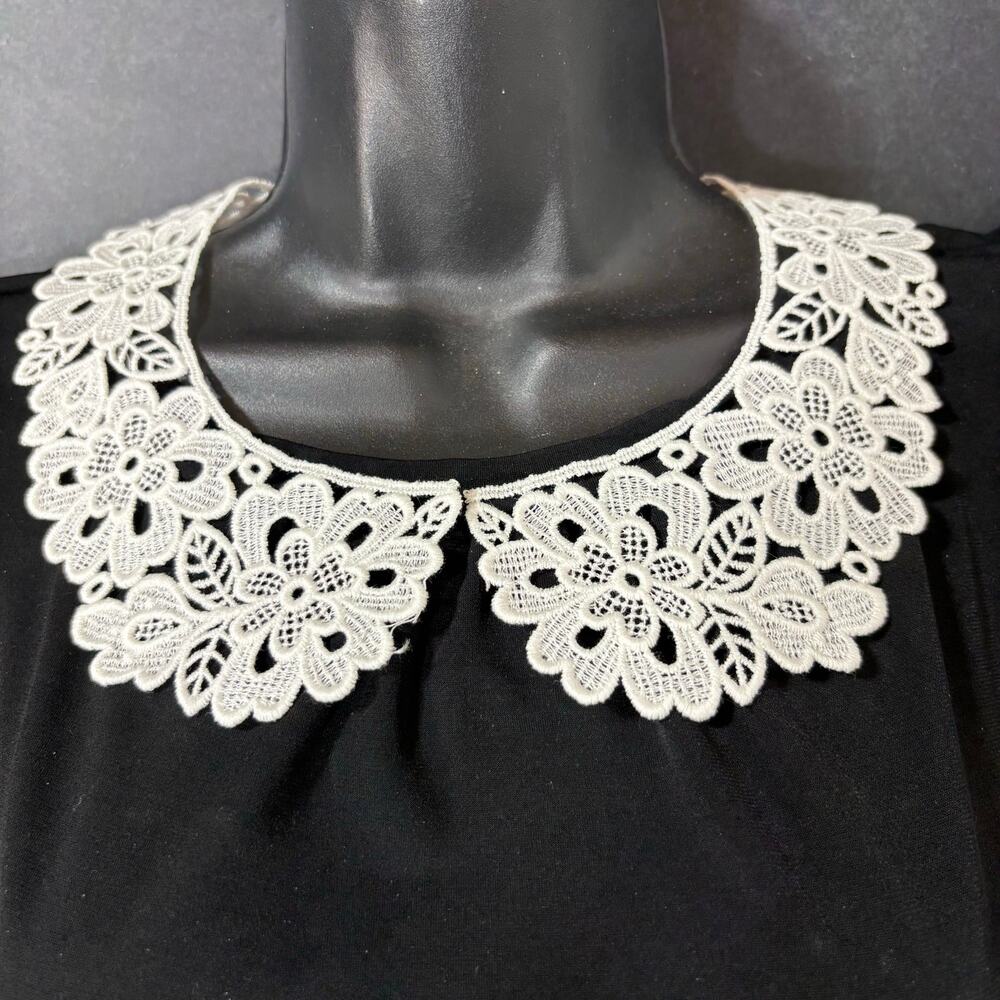 Victorian Style Open Lace Collar Clothing Dress Trim Pair Two Piece Vintage